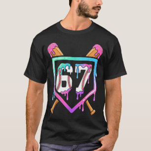 Baseball Ice Cream Drip 67 Player Dabbing Six Seve T-Shirt