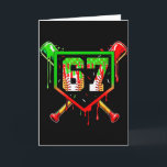 Baseball Ice Cream Drip Number 67 Player 6 7 Chris Card<br><div class="desc">Baseball Ice Cream Drip Number 67 Player 6 7 Christmas Pjs</div>