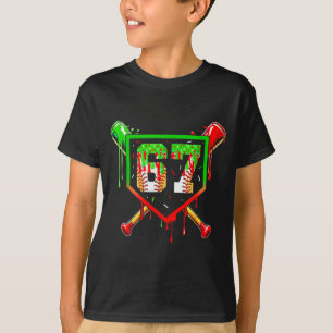 Baseball Ice Cream Drip Number 67 Player 6 7 Chris T-Shirt