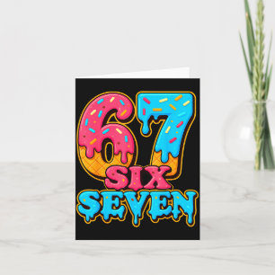 Baseball Ice Cream Drip Number 67 Six Seven Meme C Card