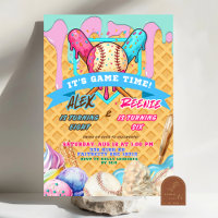 Baseball Ice Cream Drip Twins Birthday Party