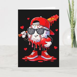 Baseball Ice Cream Drip Valentines Day Shirts For  Card