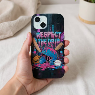 Baseball Ice Cream Drip With Sprinkles Home Plate iPhone 15 Case