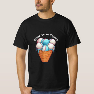 Baseball Ice Cream Funny Sports Gift Shirt