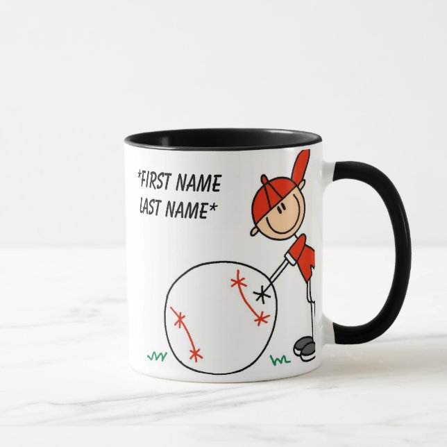 Baseball I'm 7 Customizable Mug (Right)