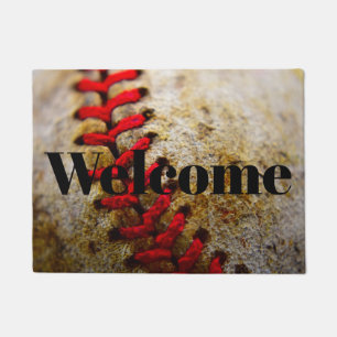 Baseball image welcome doormat