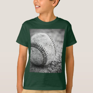 Baseball in Black and White T-Shirt