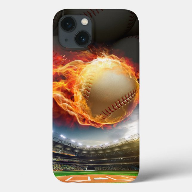 Baseball in Flames Case-Mate iPhone Case (Back)