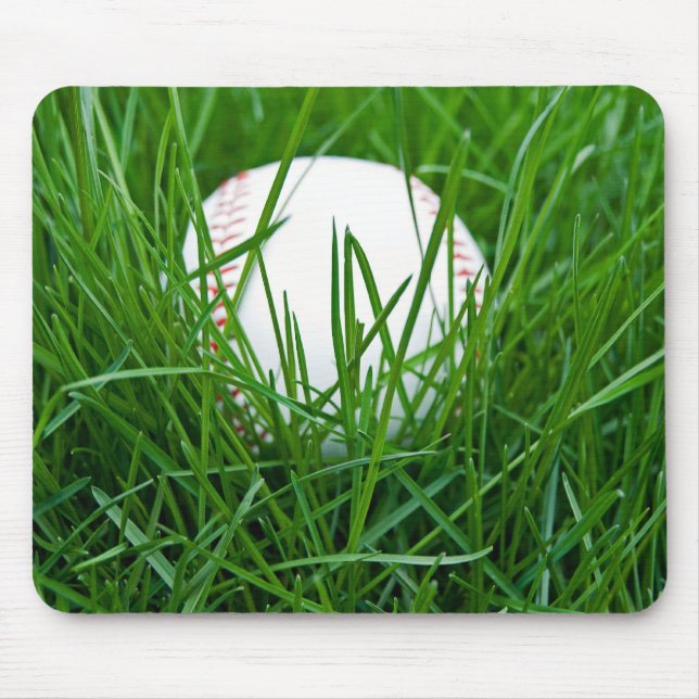 Baseball in Grass Mouse Pad (Front)