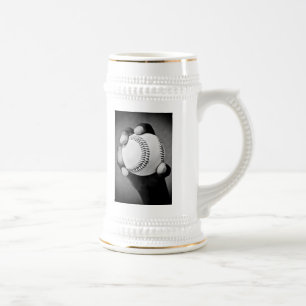 baseball in hand beer stein