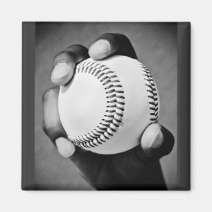 baseball in hand magnet
