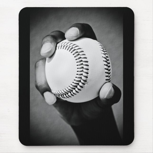 baseball in hand mouse pad (Front)