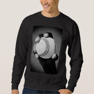 baseball in hand sweatshirt