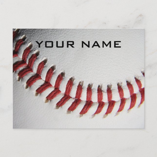 Baseball Inspirational Add Your Name Invitation Postcard (Front)
