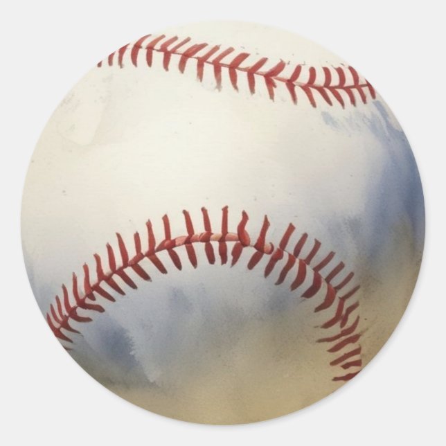 Baseball Inspirational Classic Round Sticker (Front)