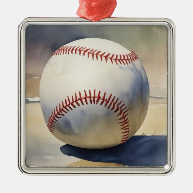 Baseball Inspirational Metal Ornament (Front)