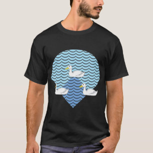 Baseball Inspired Ducks on the Pond Runners On T-Shirt