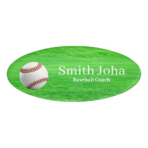 Baseball Instructor Professional Name Tag