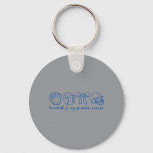 Baseball Is Favourite Season Coquette Bow Women Keychain