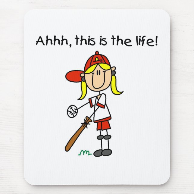Baseball is Life Mouse Pad (Front)