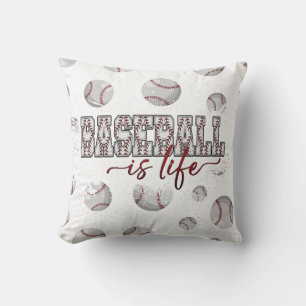 Baseball Is Life  Throw Pillow