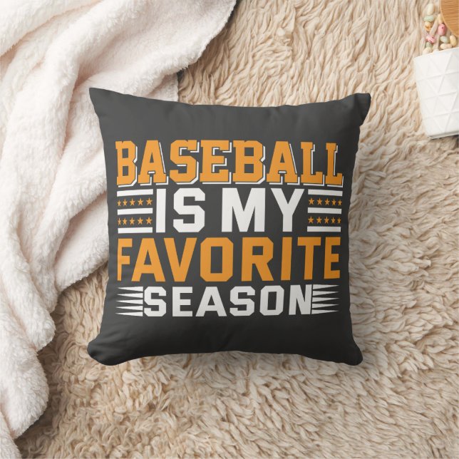 Baseball Is My Favourite Season Throw Pillow (Blanket)