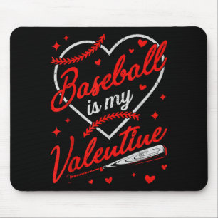 Baseball Is My Valentine Coach Player Lovers Cool  Mouse Pad