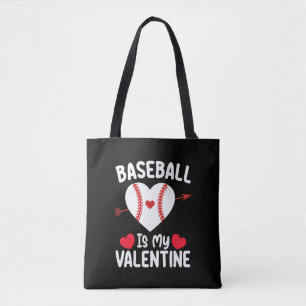 Baseball Is My Valentine Day Sports Tote Bag