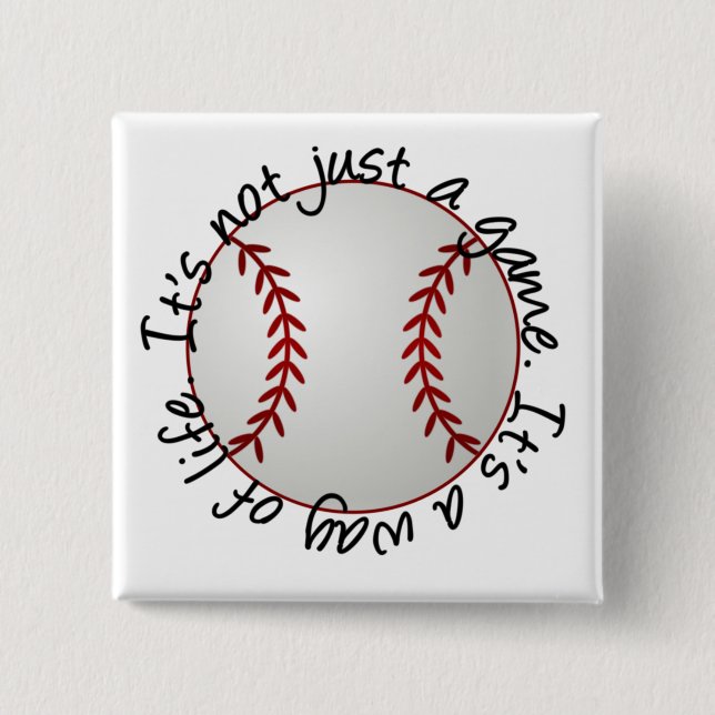 Baseball-its not just a game 2 inch square button (Front)