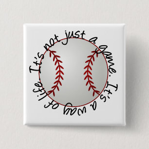 Baseball-its not just a game 2 inch square button
