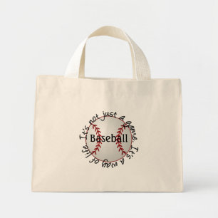 Baseball-its not just a game mini tote bag