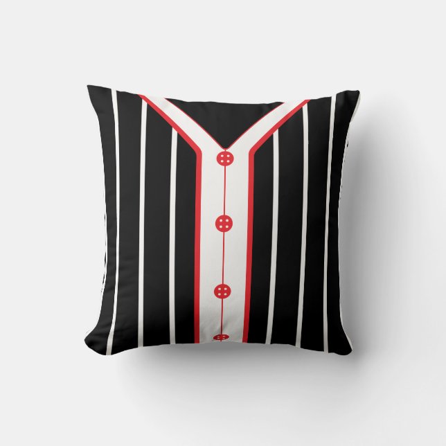 Baseball Jersey Nom personnalisé Coussin (Recto)