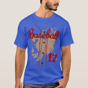 Baseball Jersey Number 17 Kids Baseball Uniform Di T-Shirt
