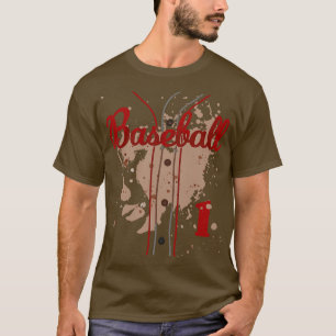 Baseball Jersey Number 1 Baseball Uniform Dirty Fu T-Shirt