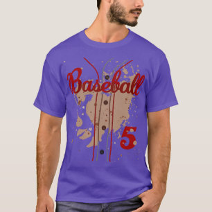 Baseball Jersey Number 5 Kids Baseball Uniform Dir T-Shirt
