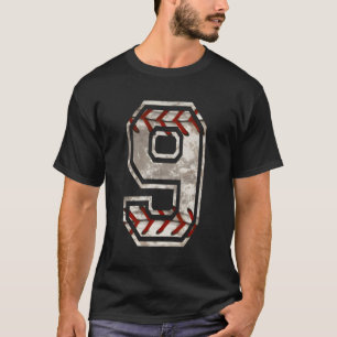 Baseball Jersey Number 9 Ninth T-Shirt