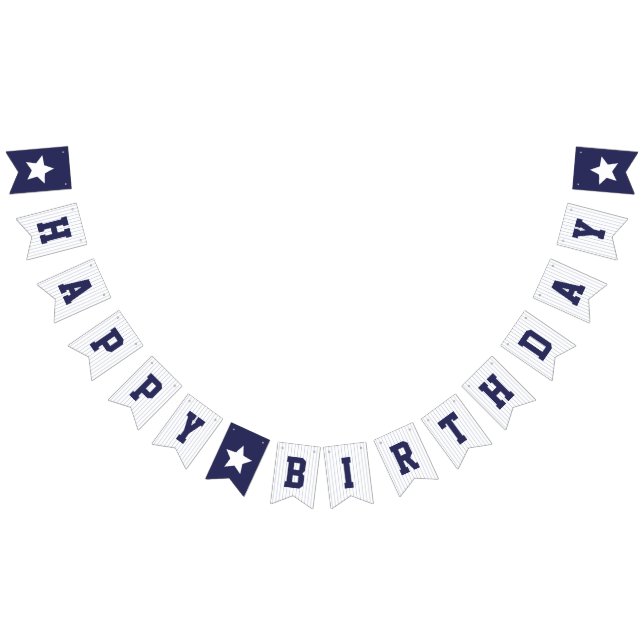 Baseball Jersey - Sports Theme Birthday Party Bunting Flags (All)
