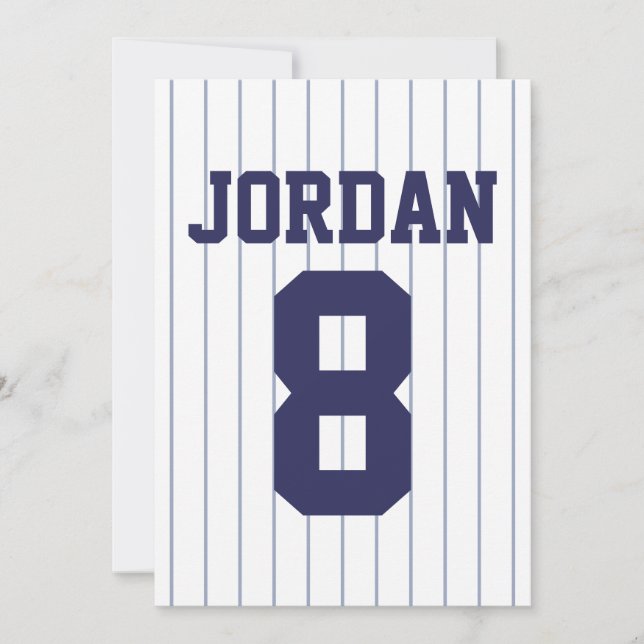 Baseball Jersey - Sports Theme Party Thank You (Front)