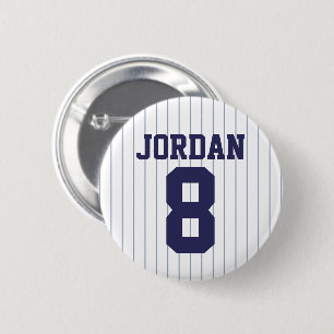 Baseball Jersey with Custom Name and Number 2 Inch Round Button