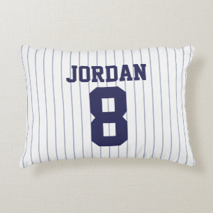 Baseball Jersey with Custom Name and Number Accent Pillow