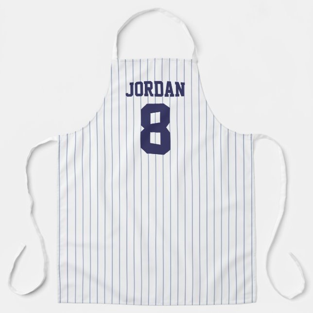 Baseball Jersey with Custom Name and Number Apron (Front)
