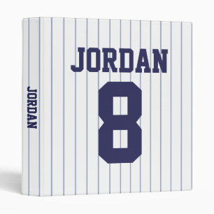 Baseball Jersey with Custom Name and Number Binder