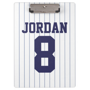 Baseball Jersey with Custom Name and Number Clipboard