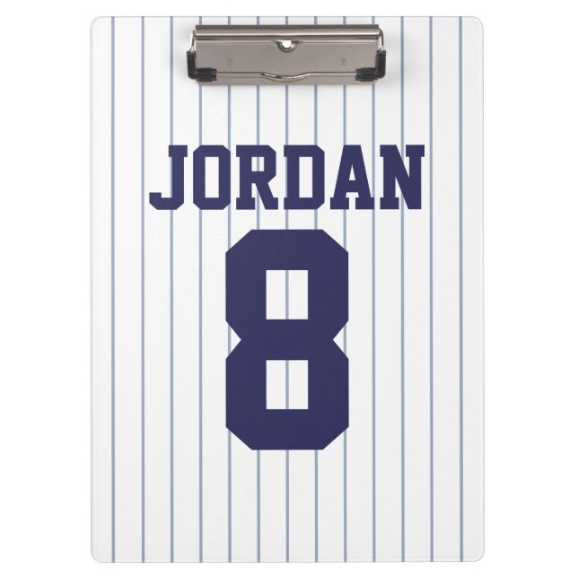 Baseball Jersey with Custom Name and Number Clipboard (Front)