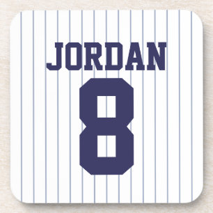 Baseball Jersey with Custom Name and Number Coaster