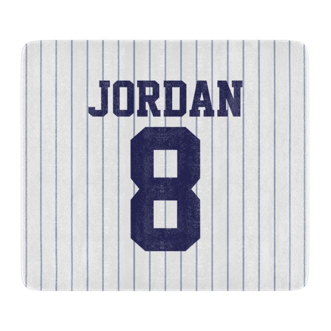 Baseball Jersey with Custom Name and Number Cutting Board (Front)