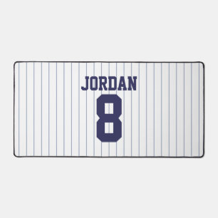Baseball Jersey with Custom Name and Number Desk Mat
