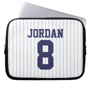 Baseball Jersey with Custom Name and Number Laptop Sleeve