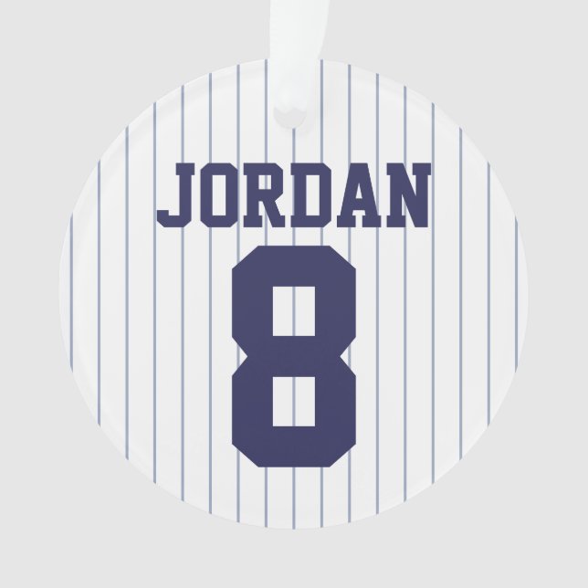 Baseball Jersey with Custom Name and Number Ornament (Front)