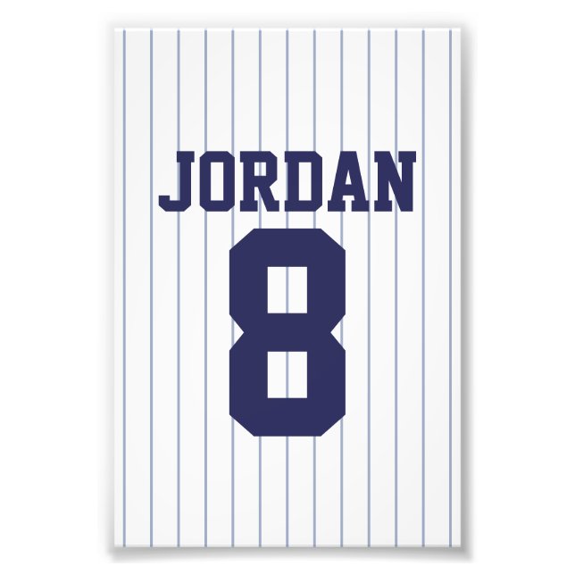 Baseball Jersey with Custom Name and Number Photo Print (Front)